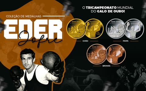 Eder Jofre, o 'Galo de Ouro', é homenageado por Memorabília do Esporte e Casa da Moeda do Brasil