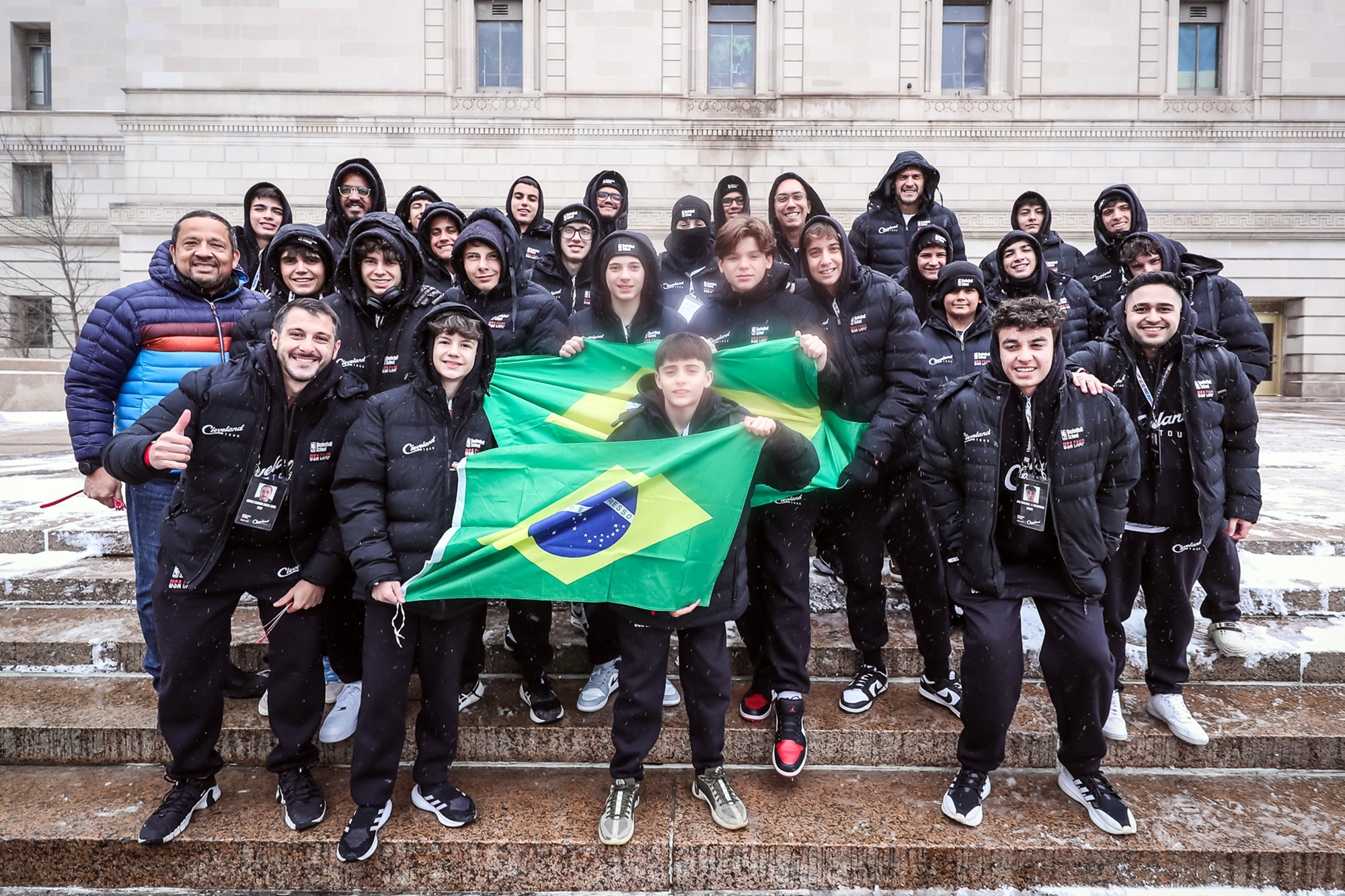 Basquete, frio e surpresas: atletas do NBA Basketball School Brasil vivem experiência imersiva em Cleveland